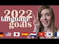 2022 polyglot language goals & 2021 reflection | language progress & all languages I study next year