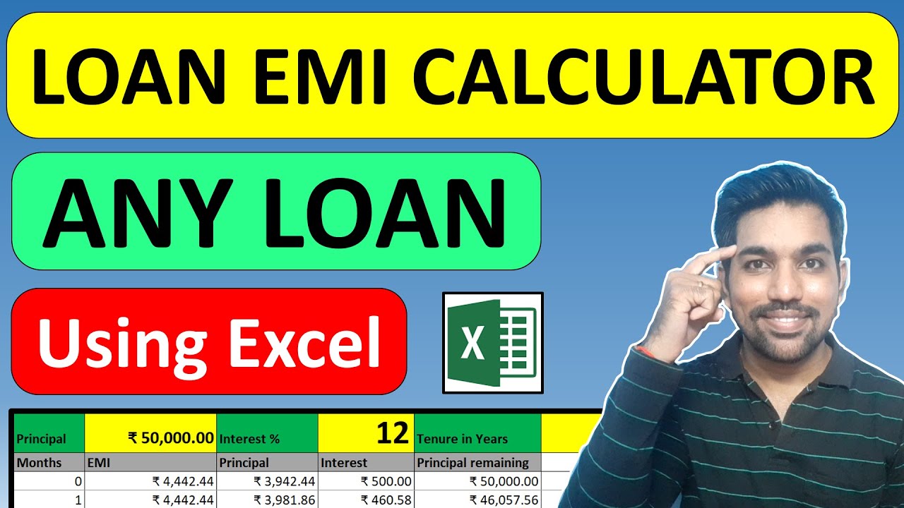 How To Calculate Loan EMI Of ANY Loan Using Excel | Loan Calculation ...