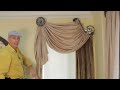 video 36 diy drapery luxurious window treatments with valances swags scrolls and holdbacks