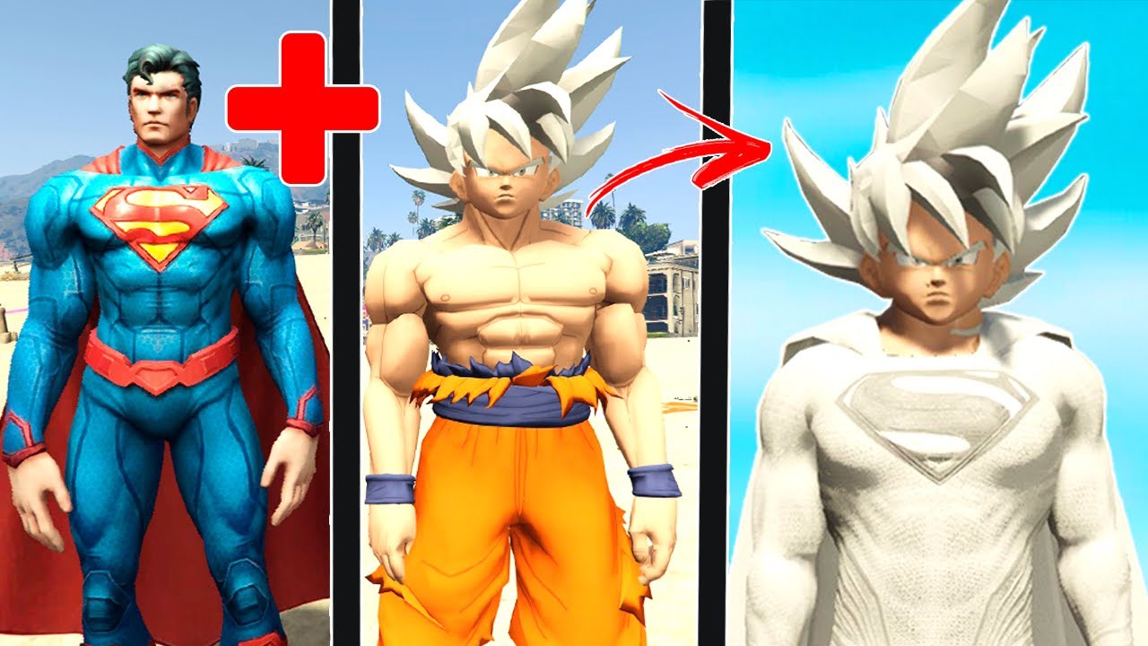 SUPERMAN + GOKU = SUPER GOKU No GTA 5 ! ( GTA V Mods ) - YouTube