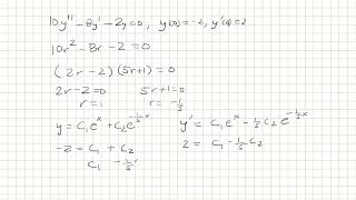 10y''-8y'-2y=0, y(0)=-2, y'(0)=2
