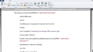 HOW TO CHANGE HTML CONTENT JAVASCRIPT DEMO