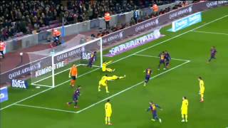 AMPLIO RESUMEN FC Barcelona 3 - 2 Villarreal C.F [01-02-2015] All Goals