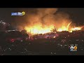 Large Commercial Fire Breaks Out At Pallet Yard In South LA