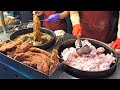 Soft and crispy！Fried Pork with Secret Sauce/每日只賣四小時！祖傳秘製紅糟肉, 紅糟肉炒蒜苗-Taiwanese street Food