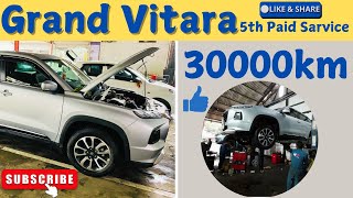 Grand Vitara 5th paid Sarvice 30000km || Grand Vitara 5th paid Sarvice cost ? || 30000km Sarvice