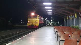 Alsthom 4111 ทำรถบรรทุกหิน 2406 ผ่านบ้านโป่ง รถใหม่ทั้งชุด ballast train 2406