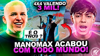 MANOMAX INCORPOROU O TWO9 NO 4X4 APOSTADO! ELTIN T1LTOU APÓS ELE  ACABAR COM SEU TIME!