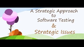 A Strategic Approach to Software Testing , Strategic Issues