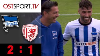 Abdullatif und Jindaoui sichern Sieg gegen Kroos: Hertha II - Greifswald 2:1 | Regionalliga Nordost