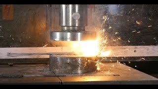 Crushing Sparklers With Hydraulic Press