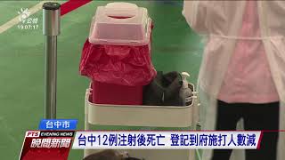 台中市累計12例接種後猝死個案 盧秀燕：21日預約施打人數減半｜20210620 公視晚間新聞