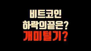 비트코인 어디까지 하락할까? 우리가 버텨야 할 기간은?