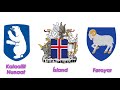 Greenland, Iceland and The Faroe Islands compared