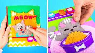 DIY Cat Playbook From Foam Paper || 3 Interactive Playbooks