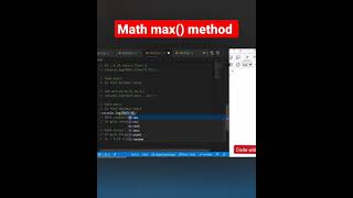 Math max() method in JavaScript | JavaScript Tutorial For Beginners #shorts #javascript