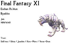 FFXI Escha Ru'Aun - Byakko NIN/WAR Solo w/ Trust