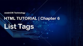 HTML Tutorial | chapter 6 | Lists