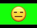 Expressionless Face Animated Emoji in Green Screen (4K Quality + Free Download Google Drive Link)