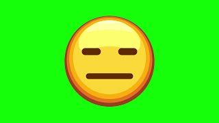 Expressionless Face Animated Emoji in Green Screen (4K Quality + Free Download Google Drive Link)