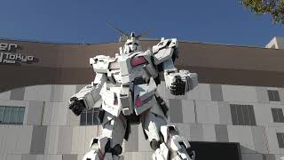 4K「ユニコーンガンダム お台場ダイバーシティ Odaiba DiverCity TOKYO」立像 変身 UNICORN GUNDAM TRANSFORMATION 機動戦士ガンダムUC