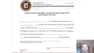 South Carolina Non-Resident Concealed Weapons Permit