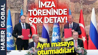 İstanbul'daki Tarihi İmza Töreninde Şok Detay! Aynı Masaya Oturmadılar, 2 Kere İmza Atıldı