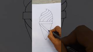 ice cream drawing // how to draw ice cream 🍦🍦🎨🎨 #shorts #youtubeshorts #drawing