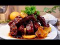 Restaurant-Style Sticky Orange Ribs Recipe 香橙排骨 Chinese Braised Prime / Spare Pork Ribs