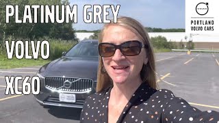 Platinum Gray 2022 Volvo XC60 B6 Inscription / Walkaround with Heather