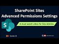 Advanced Permission Settings in SharePoint | SharePoint Online Training