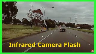 Infrared Flash - Portable mobile phone and seatbelt detection camera