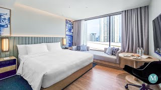 Deluxe Partial River View Room at Hilton Garden Inn Bangkok Riverside | Hotel Room Tour 🇹🇭