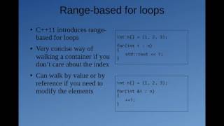 C++11 Miniseries: Range-based For Loops