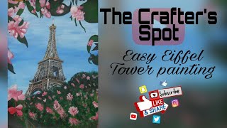 Easy Eiffel Tower painting | easy acrylic painting for beginners | Eiffel Tower | Landscape painting