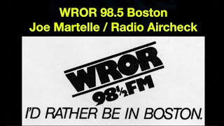 WROR 98.5 Boston - Joe Martelle - November 14 1981 - Radio Aircheck