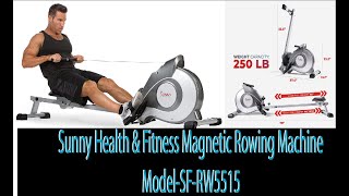 Sunny Health & Fitness Magnetic Rowing Machine (SF-RW5515) | Product Review Camp