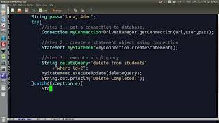 Java JDBC Tutorial 4 : Delete Data In MySQL Database