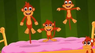 Five Little Monkeys Jumping On The Bed | Children Nursery Rhyme | SonaMoni TV Kids Songs