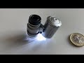 60x currency detecting with LED microscope Loupe