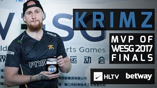 KRIMZ - HLTV MVP by betway of WESG 2017 Finals