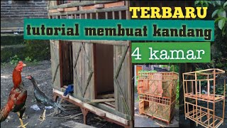 CARA MEMBUAT KANDANG 4 KAMAR DARI BAMBU DENGAN MUDAH