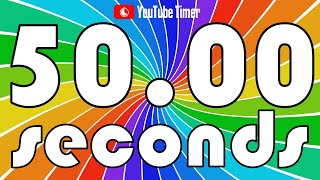 50 SECONDS Timer Countdown 🏳️‍🌈 Rainbow