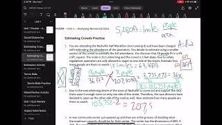 Unit 1: Estimating Crowds Practice