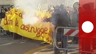 Proteste in Italien: Demonstranten machen Blockage-Demo an Grenze zu Frankreich