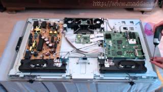How to open a Philips TV set 9803H to access the T-CON board