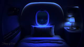 DARK Futuristic Airplane Pod First (1st Class) Flight Brown Noise Ambience | Sleeping, Reading | Zen