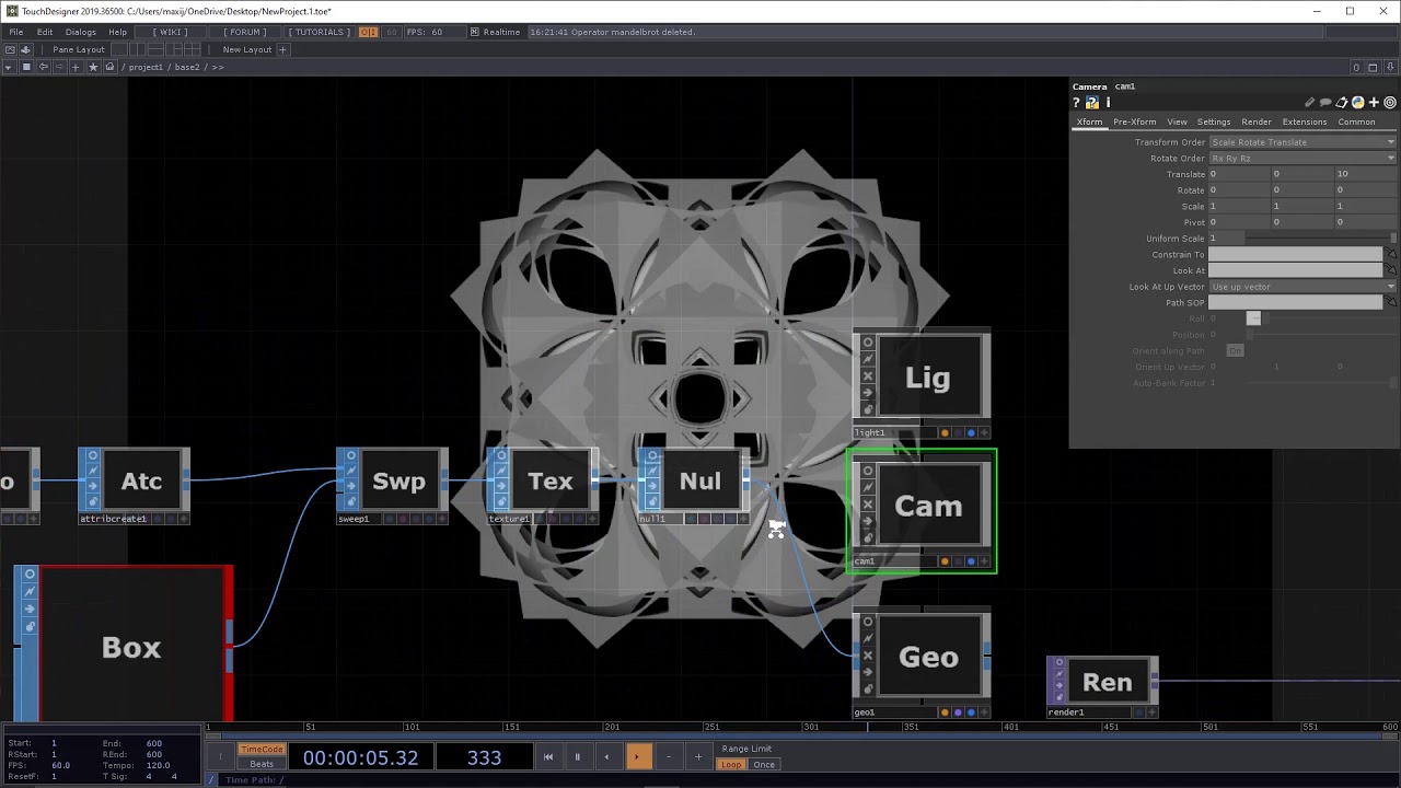 Touchdesigner Tutorial 1 Boolean Sop Fractals Youtube