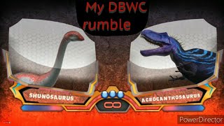 My DBWC rumble S2 GB6:Shunosaurus VS Acrocanthosaurus