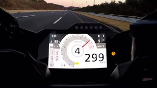 4速で299km/h！　ホンダ「CBR1000RR-R FIREBLADE SP［レースベース車］」最高速テストのオンボード映像